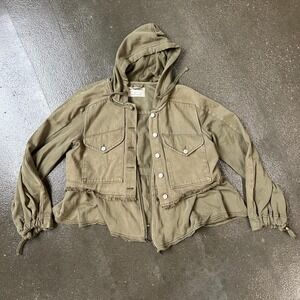 We the free Free People Button Up Size Medium Tan Jacket